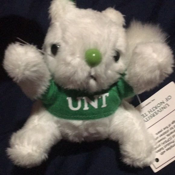 UNT Lucky Albino Squirrel unofficial Mascot Univeristy North Texas white NWT - Picture 1 of 5